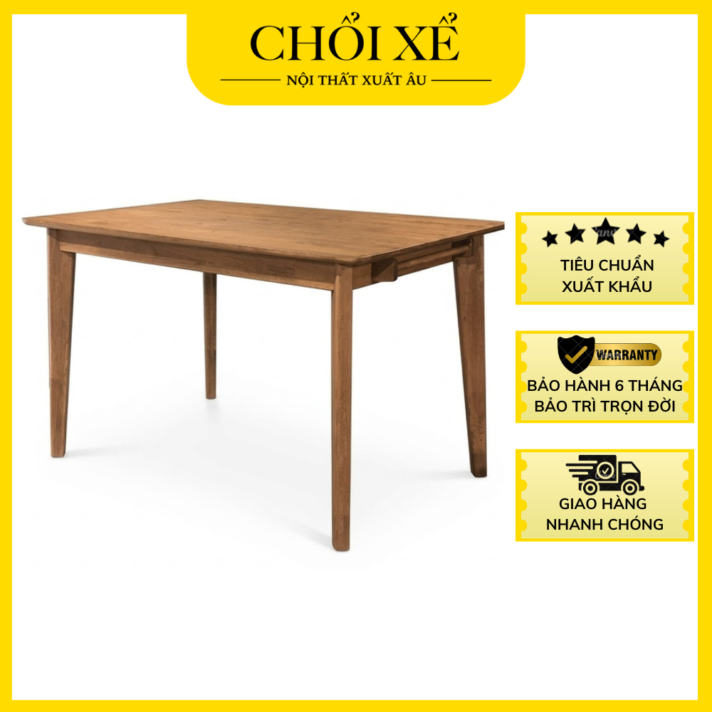 Bàn Ăn Katarina Màu Tự Nhiên Thương Hiệu Chổi Xể -DT779