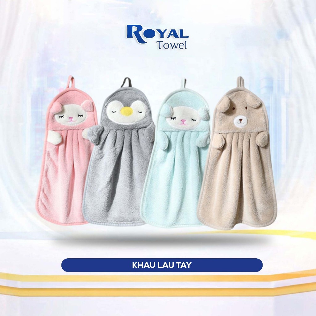Khăn Lau Tay Nhà Bếp Phòng Tắm Treo Tường Royal Towel Thấm Hút Nhanh, Có Móc Treo Tiện Lợi