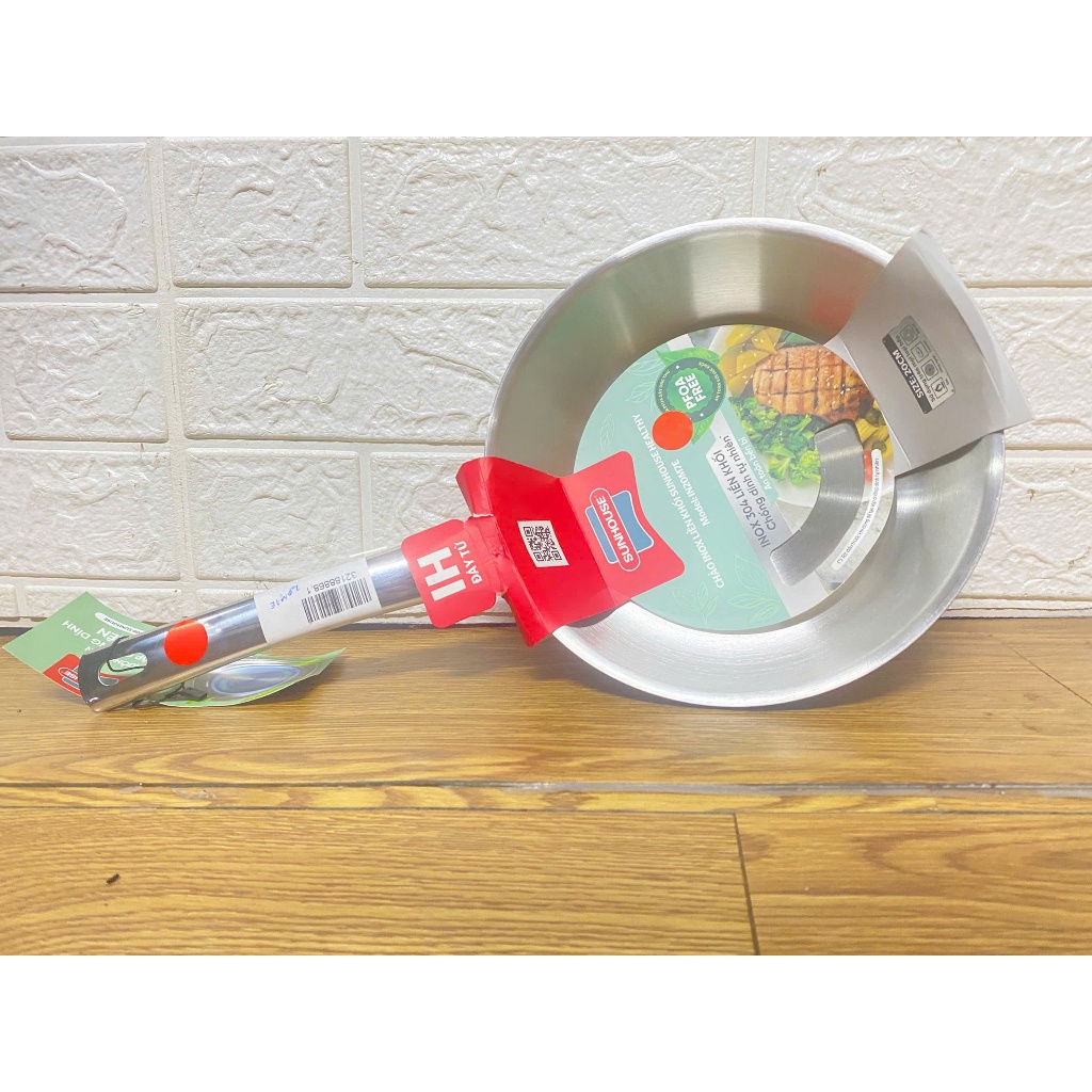 CHẢO INOX LIỀN KHỐI SUNHOUSE HEALTHY IN20M7E, Chảo Inox đa lớp Sunhouse IN26M6E