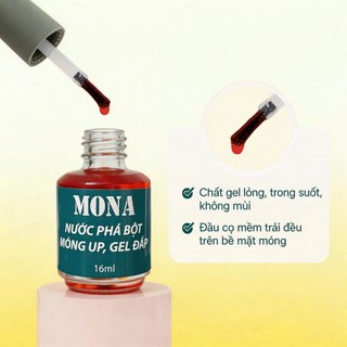 Phá Bột, Phá Móng Úp, Phá Đắp Gel Mona - dung tích 16ml Phá 3in1