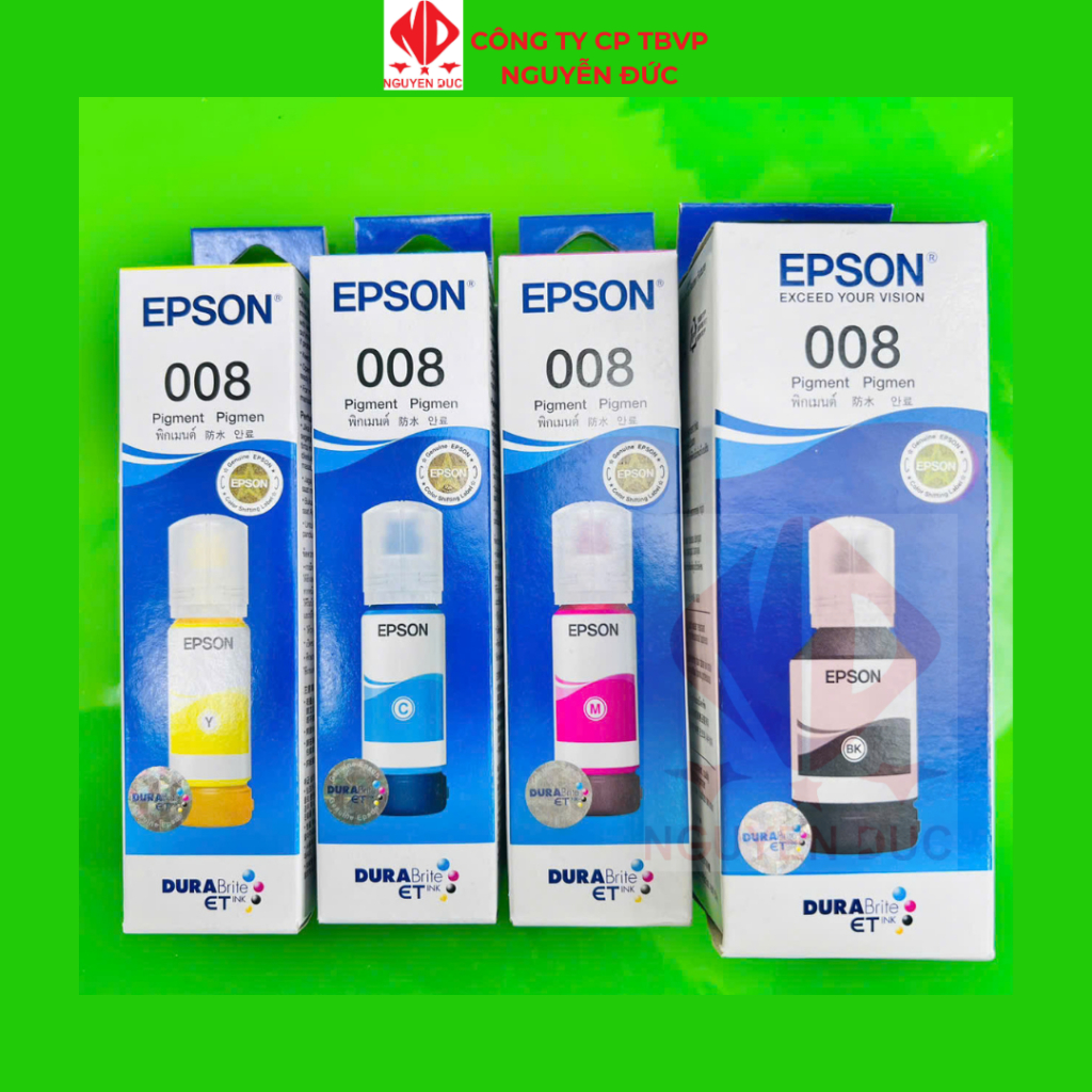 Mực in phun EPSON 008 ( ĐỦ MÀU) L6570 / L6580 / L15150 / L15160