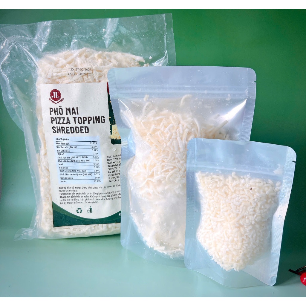 PHÔ MAI MOZARRELA BÀO SỢI_ TÚI 100G