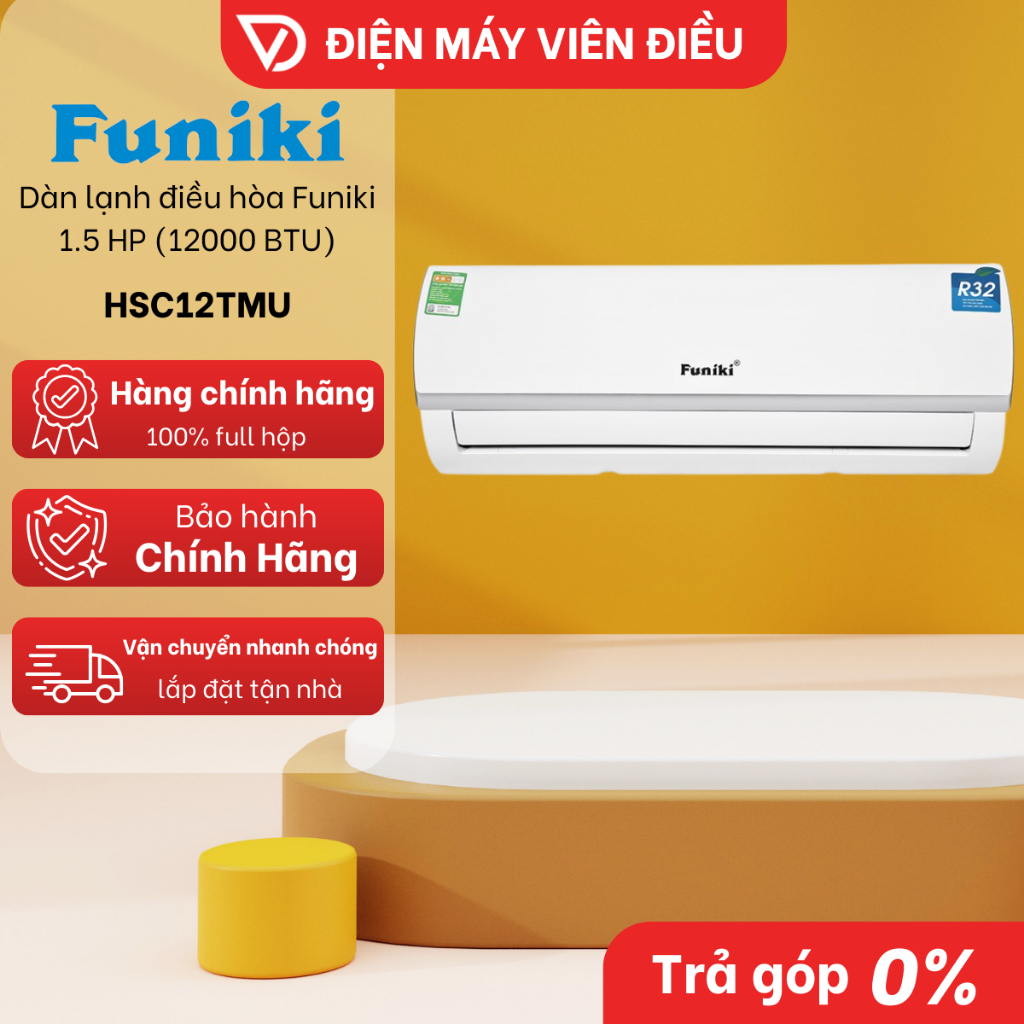 Dàn lạnh Điều hòa - Máy lạnh Funiki 1.5 HP (12000 BTU) HSC12TMU - KHÔNG CÓ DÀN NÓNG