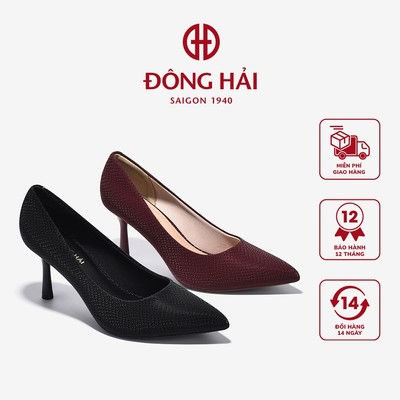 [Mẫu mới] Giày Cao Gót Đông Hải Mũi Nhọn Hoạ Tiết Vân - G81U3