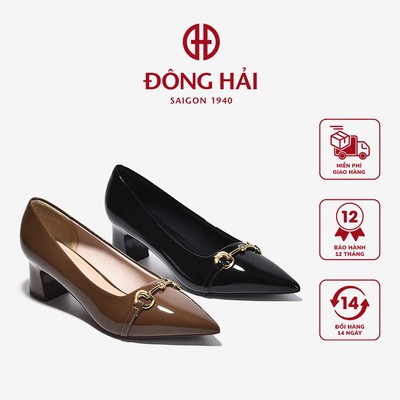 [Mẫu mới] Giày Cao Gót Đông Hải Da Bóng Khóa Cách Điệu - G81U4