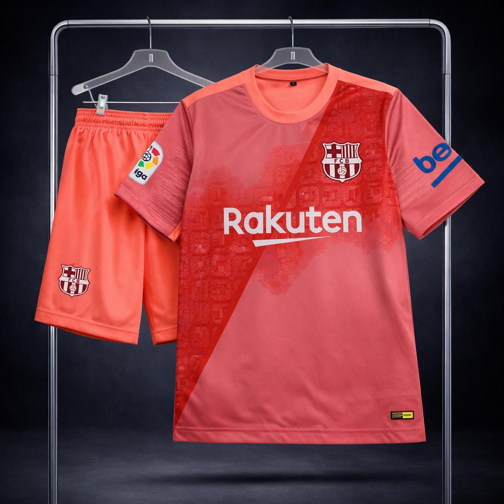 [BAR-C01] In tên số áo - bộ quần áo bóng đá Barca Cam hồng - hàng thun lạnh cao cấp loại 1