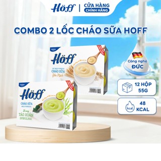 Cháo sữa trẻ em Hoff Mix vị cho bé từ 6 tháng tuổi 2 Lốc (55g x 12 hộp)
