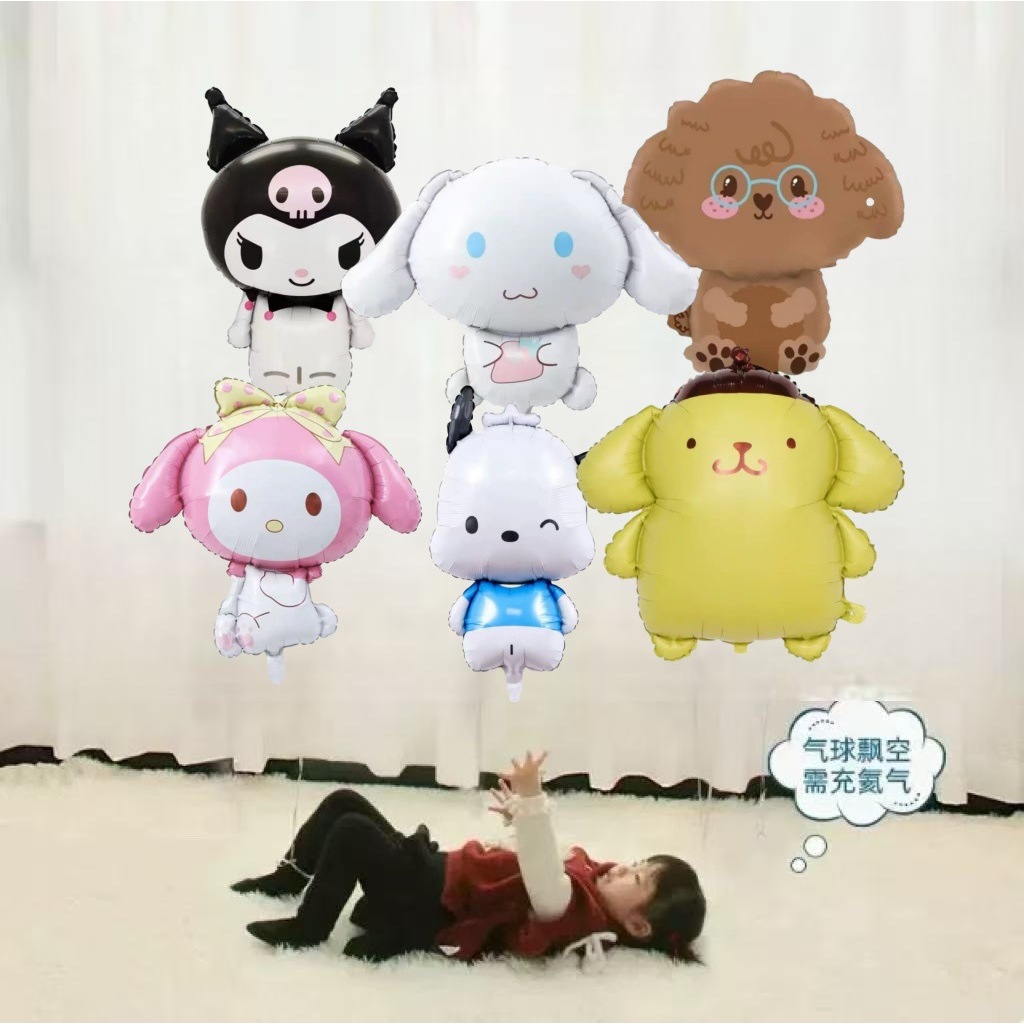 "Decor Trang Trí Sinh Nhật Bé Gái Bong Bóng Kuromi, Cinnamoroll, Melody"