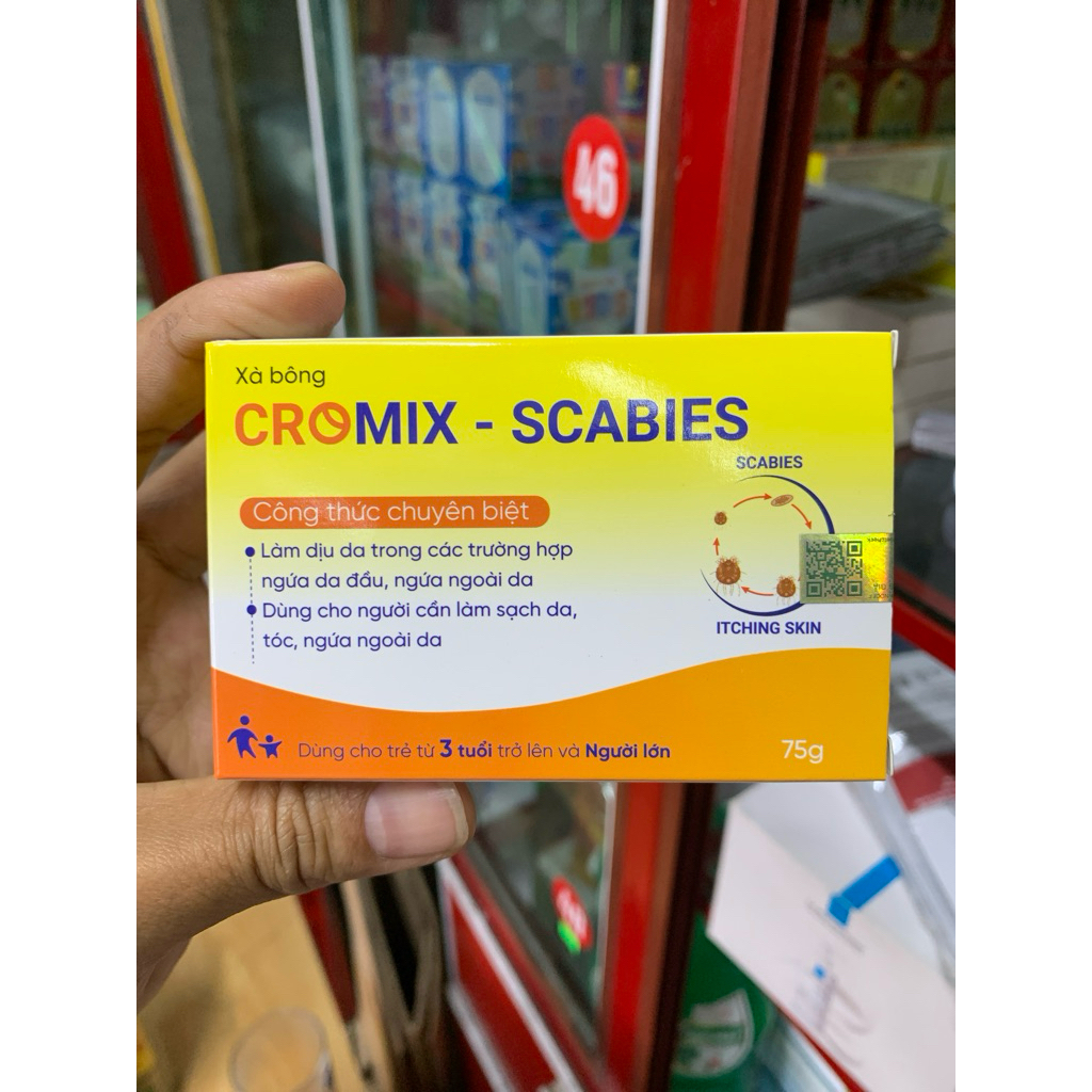 Xà bông cục tắm ghẻ ngứa Cromix