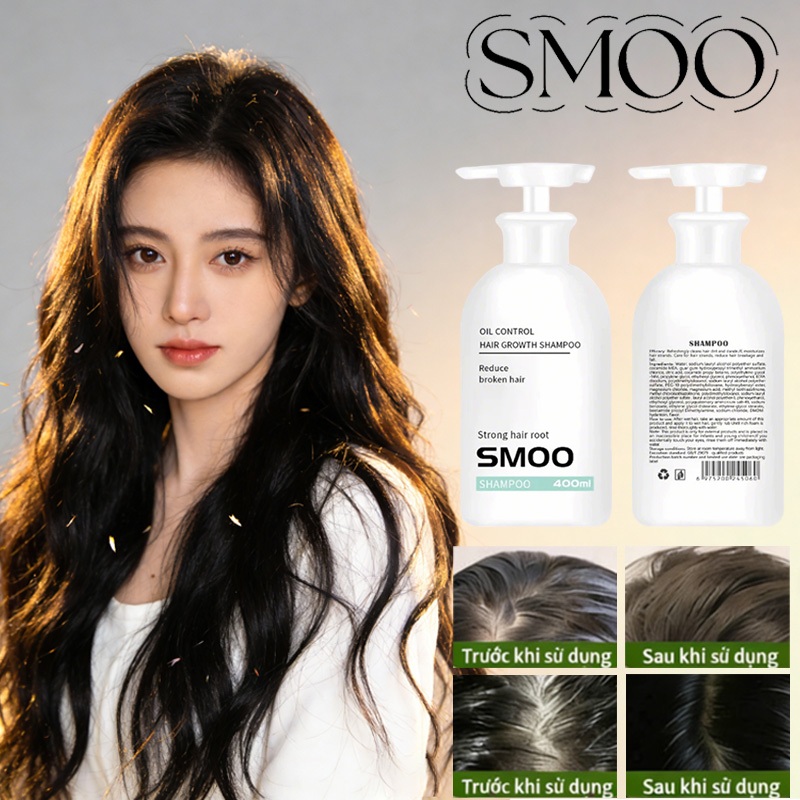 Dầu gội SMOO thúc đẩy tóc tự nhiên Chất lượng tóc khỏe mạnh Smooth Shine Live Scalp nang tóc