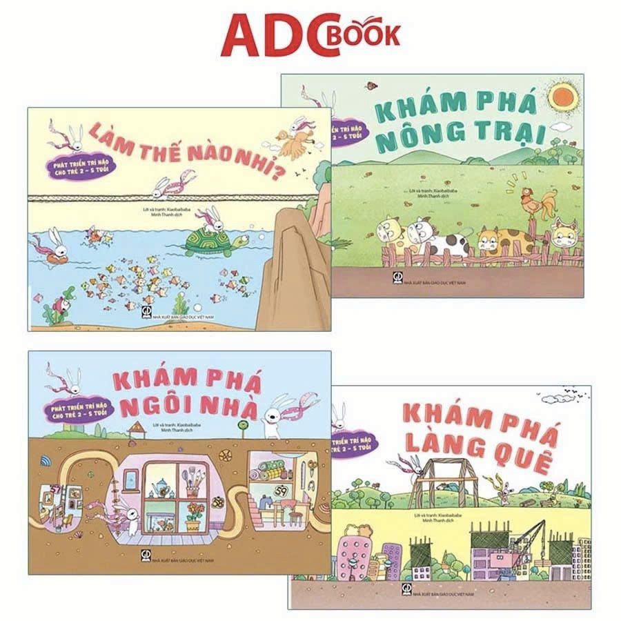 Sách - Phát triển trí não cho trẻ 2-5 tuổi (Cả bộ 4 cuốn) bìa mềm ADCBook