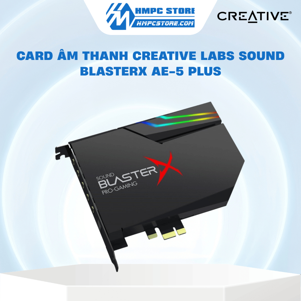 Card âm thanh Creative Labs Sound BlasterX AE-5 Plus hỗ trợ 5.1, 7.1 | Bảo hành 12 tháng