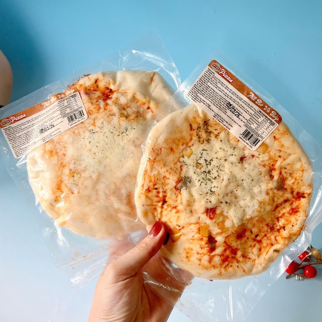Bánh Pizza Thịt Bò + Bắp ( chế biến sẵn, chưa nướng) size 15cm