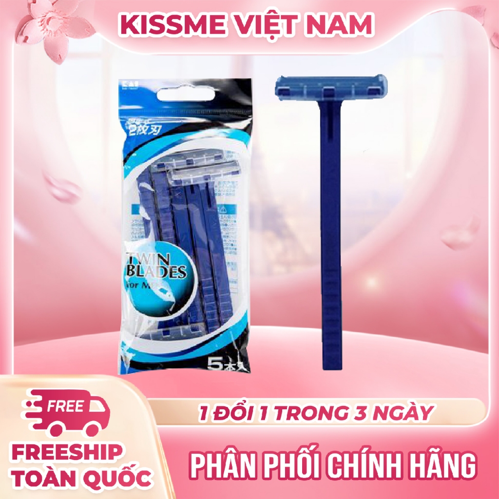 Dao Cạo Râu Kai 2 Lưỡi Kép 12532 -Besty BSTX-2PF2 Set 5 cây