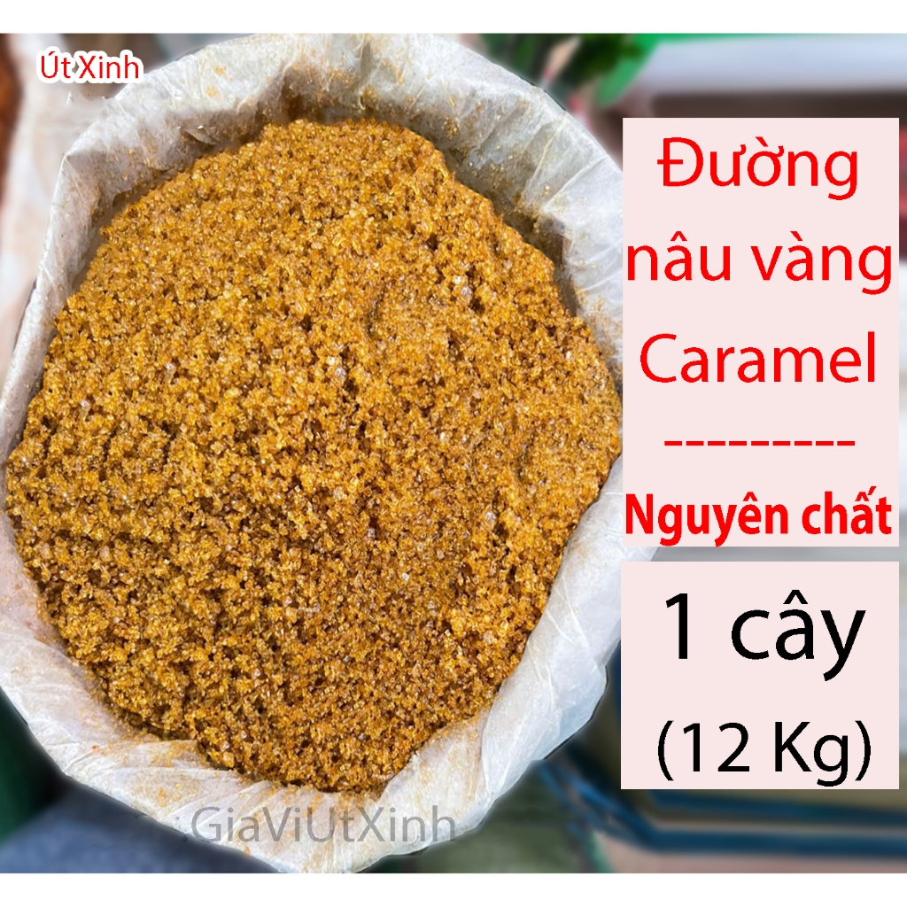 ĐƯỜNG NÂU VÀNG CARAMEL - ĐƯỜNG MẬT MÍA NGUYÊN CHẤT - 12KG NGUYÊN CÂY