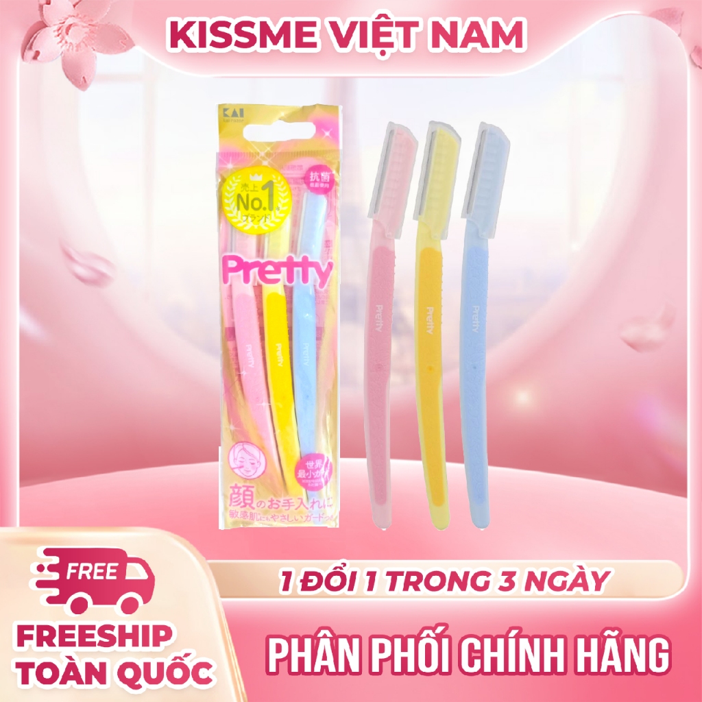 Dao Cạo Lông Mày Kai 01628 Nữ (Set 3 cây )