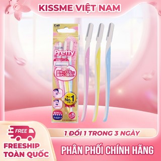 Dao Cạo Lông Mày Cán Dài Lưỡi Thép Không Gỉ Kai 00188 Pretty (Set 3 cây )