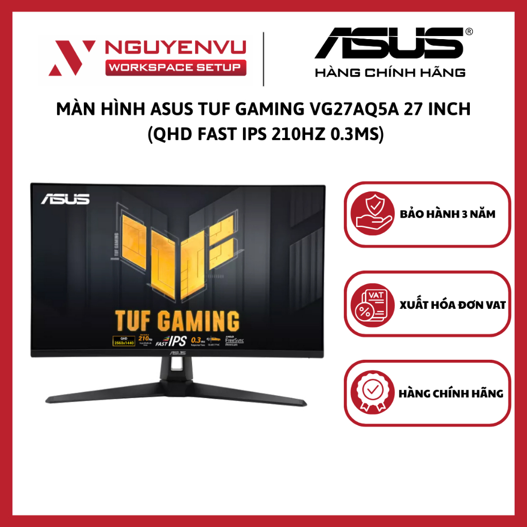 Màn Hình Asus TUF Gaming VG27AQ5A 27 inch (QHD Fast IPS 210Hz 0.3ms) - Hàng Chính Hãng