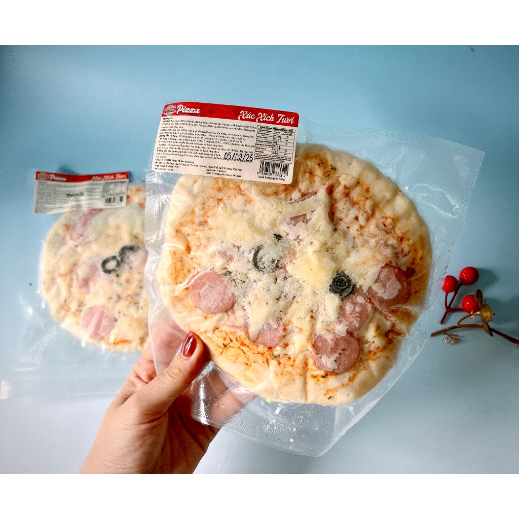 Bánh Pizza Xúc Xích size 15cm ( chế biến sẵn, chưa nướng)