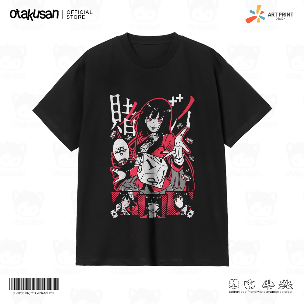 Áo thun Unisex Kakegurui Yumeko Jabami Art Cotton 100% ngắn tay