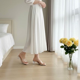 zinzin868-Guốc Nữ Quai Trong Cao 5 cm- Guốc Cao Gót Trong Suốt Hot TrendDép quai meka trong gót trong 5f