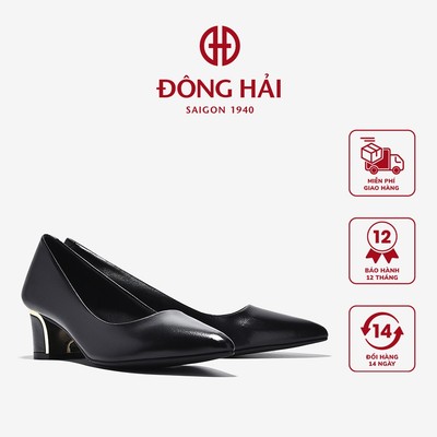 [Mẫu mới] Giày Cao Gót Đông Hải Gót Vuông Mạ Ánh Kim - G5906