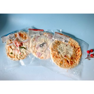 Pizza chế biến sẵn size 15cm ( Đủ Vị: Hải Sản, Xúc xích, thịt bò, Bắp, chưa nướng)