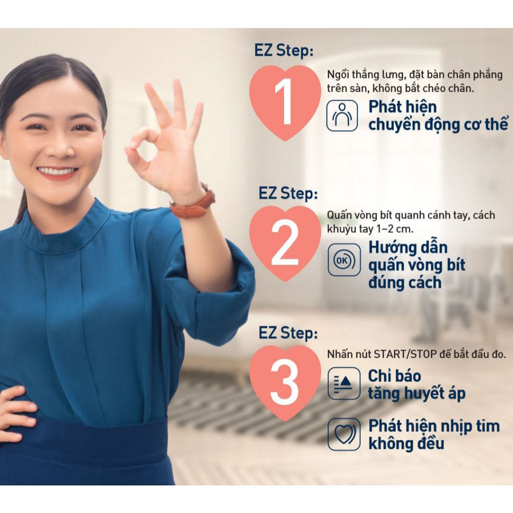 NEW 2026 - Máy Đo Huyết Áp Tự Động Omron EZ Lite HEM-7180 - Phát Hiện nhịp tim bất thường, BH 5 nă