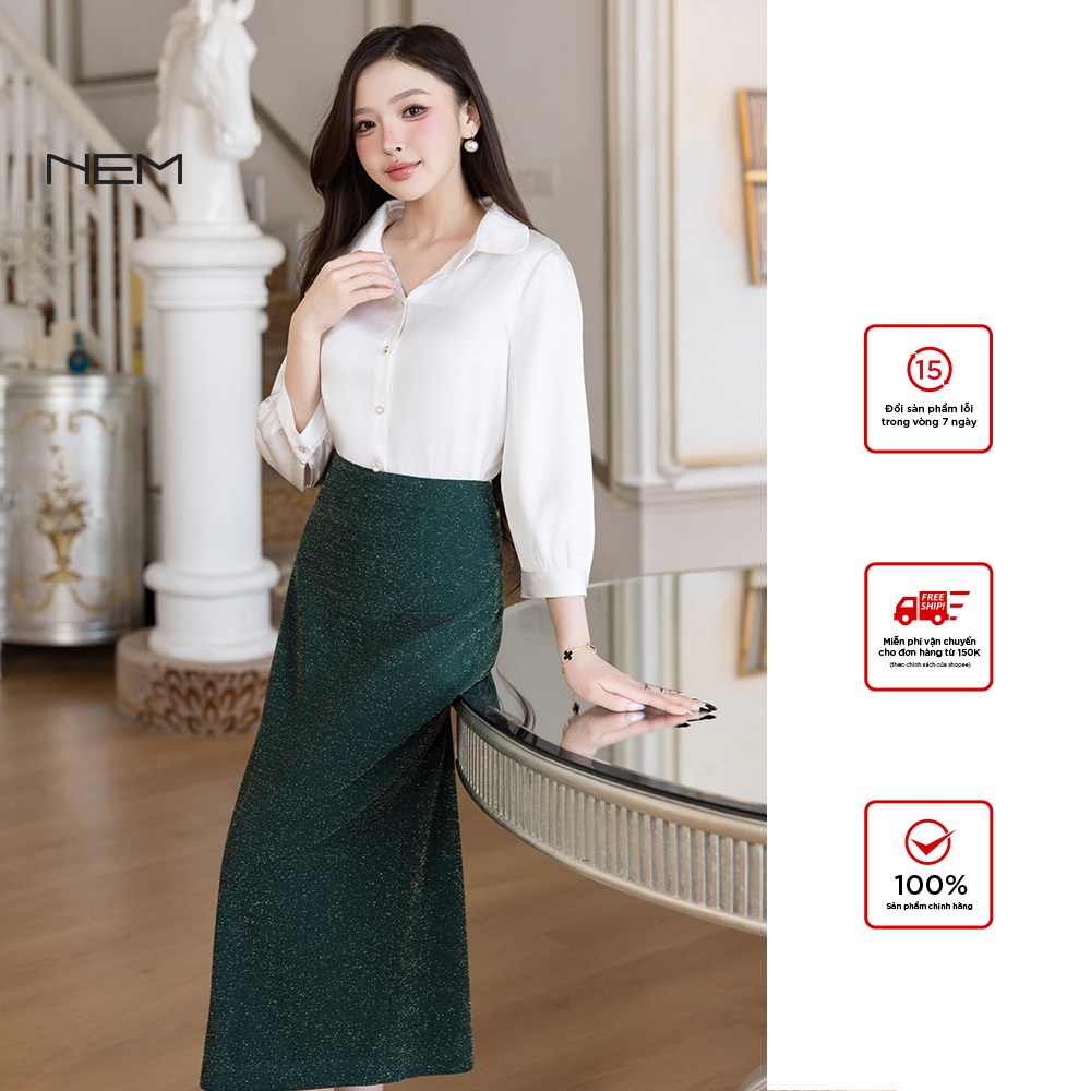 [ Chính hãng ] Áo sơ mi thiết kế Nem Fashion 08052 giá tốt