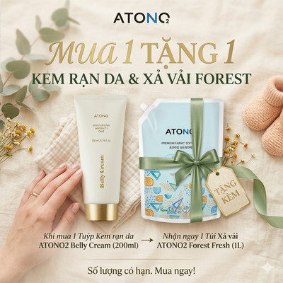 Kem Rạn Da Cho Bà Bầu ATONO2 Giúp Chống Rạn Da Trước Và Sau Sinh Giảm Mờ Thâm Sẹo 200ml