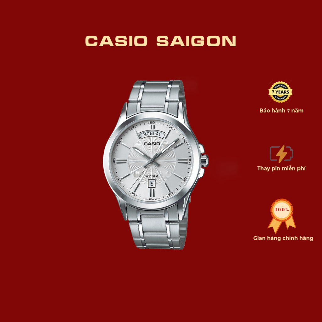(Chính Hãng) Đồng Hồ Nam Casio MTP-1381D-7A Size 40mm - Bảo Hành 7 Năm