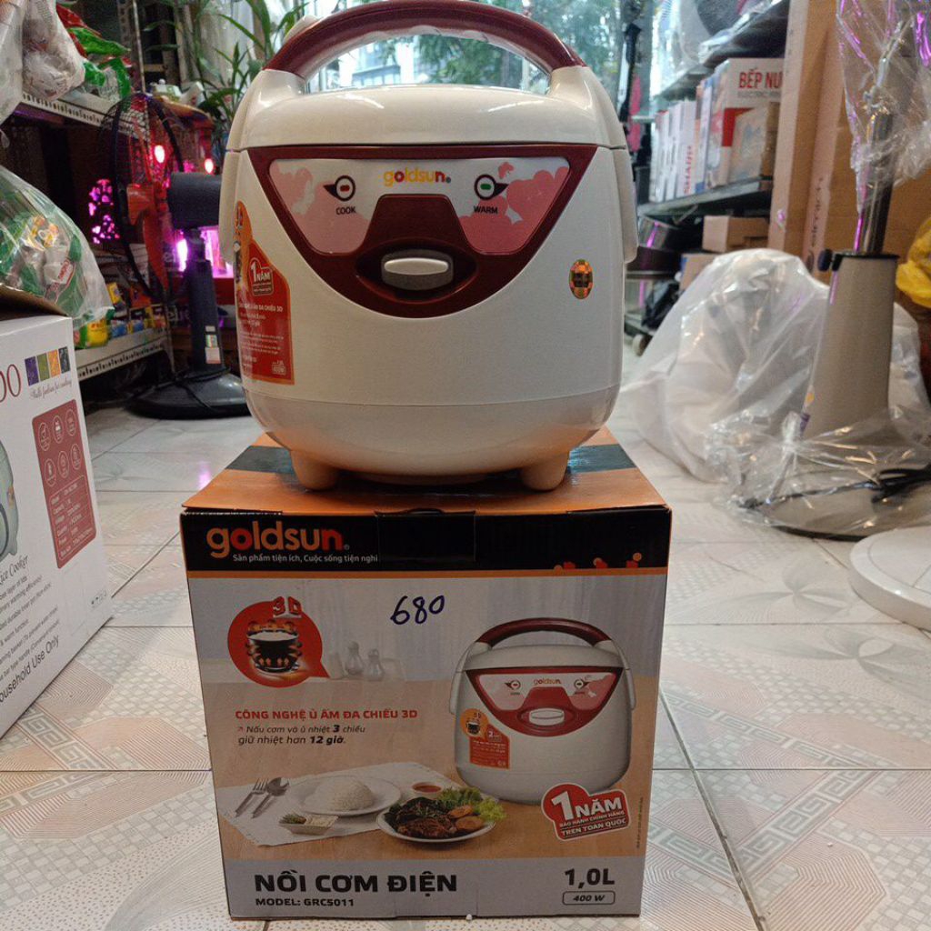 Nồi Cơm Điện Midea MR-CM06SA 0.6L, Màu Trắng Hồng, Dung Tích Nhỏ Tiện Lợi