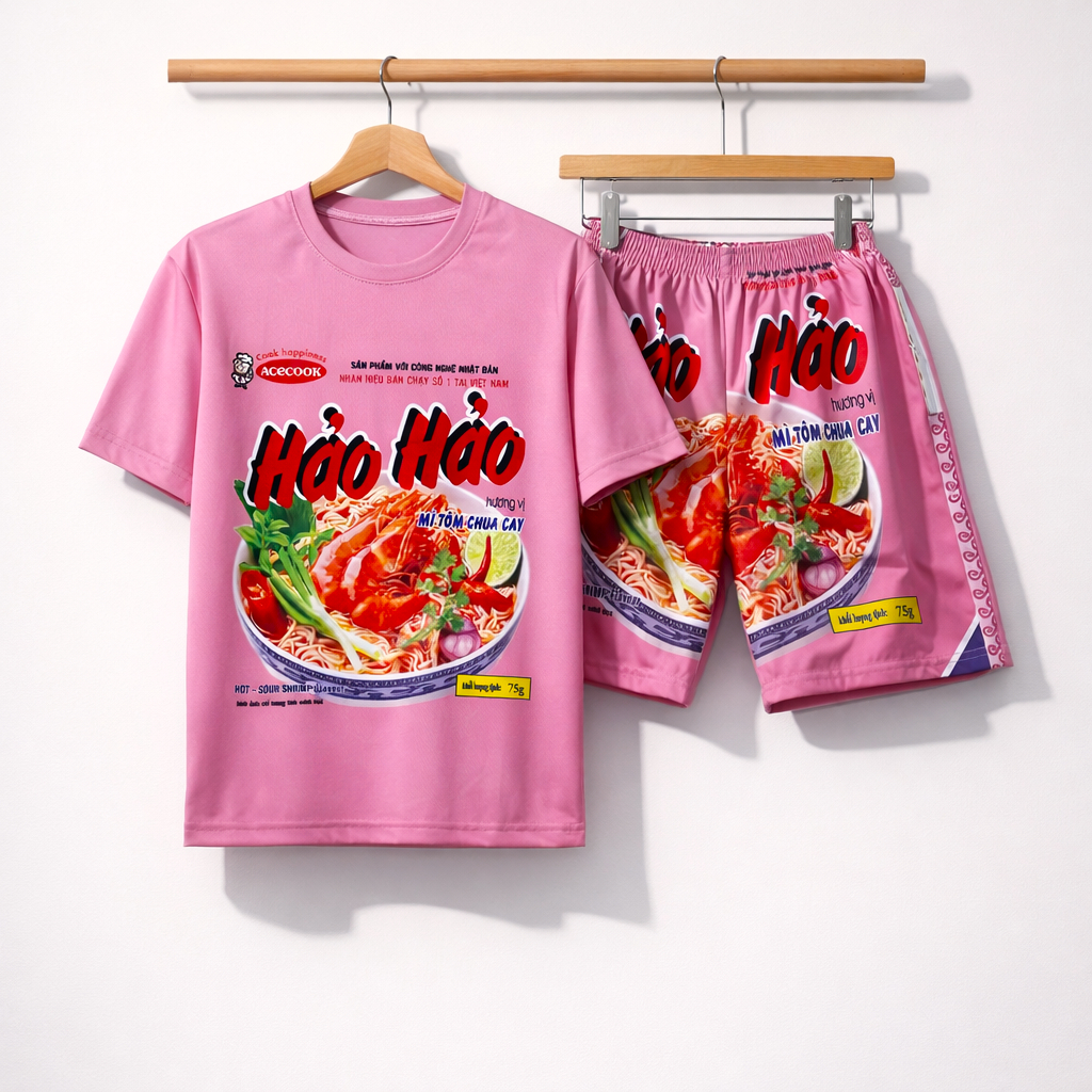 Bộ quần áo Hảo Hảo Ngắn Tay mặc nhà ngộ nghĩnh 10kg đến 123kg nam nữ gia đình hội nhóm mặc đẹp vui n
