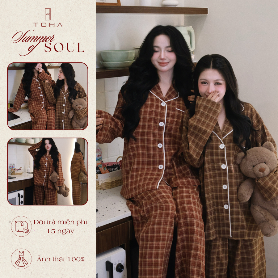 [BST GIÁNG SINH] TOHA Homewear Set Pijama Unisex Form Rộng Mặc Nhà Thoáng Mát - Sweet December