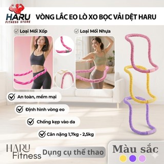 Vòng Lắc Eo Haru Lò Xo Bọc Nhựa Mềm Bên Ngoài, Giảm Mỡ Bụng, Eo Thon Tại Nhà HR15
