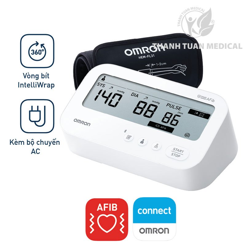 [Cảnh Báo Đột Quỵ] Máy Đo Huyết Áp Omron NEW 2026 IQ BT HEM-7194T1-FL | Kết Nối Bluetooth qua điện thoại, BH chính hãng