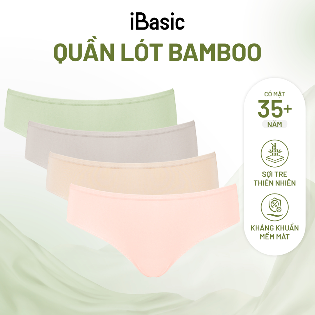 [MUA 2 TẶNG 2] Combo pack 4 quần lót nữ iBasic bamboo bikini iBasic PANW002-PA4