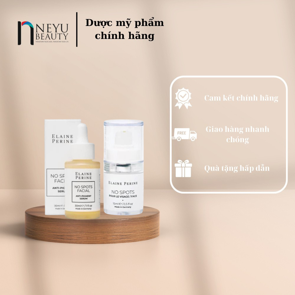 [Công Ty] ELAINE PERINE No Spots Set – Serum & Cream Hỗ Trợ Làm Đều Màu Da