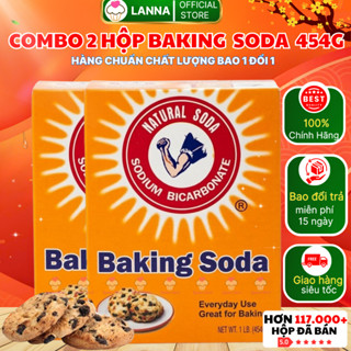【COMBO 2 HỘP】Bột Baking Soda Natural USA Mỹ đa năng bột nở baking khử mùi tẩy rửa làm bánh - 454GR