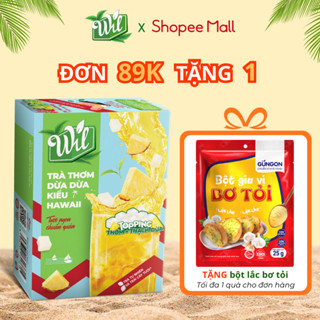 Trà thơm dừa dừa Wil topping dứa thạch dừa trà hòa tan trái cây tươi hộp 5 set