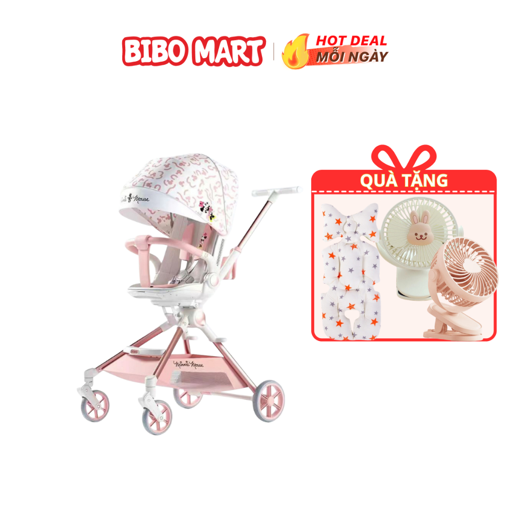 Xe đẩy gấp gọn Vinng Q7 cao cấp cho bé 0-6 tuổi - Đẩy 2 chiều, 3 tư thế nằm, ngả, ngồi- Bibomart