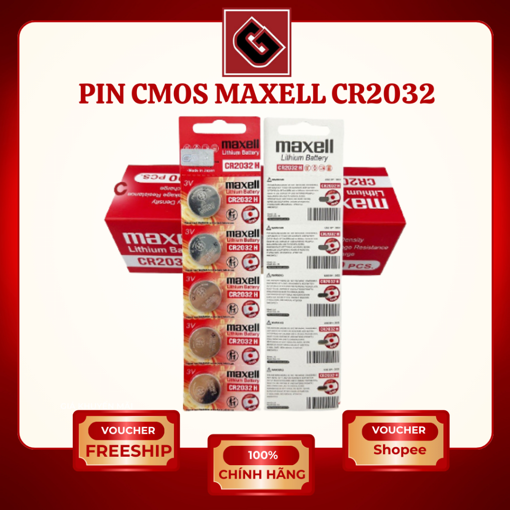 Pin CMOS Maxell CR2032 3v - Hàng Chính Hãng
