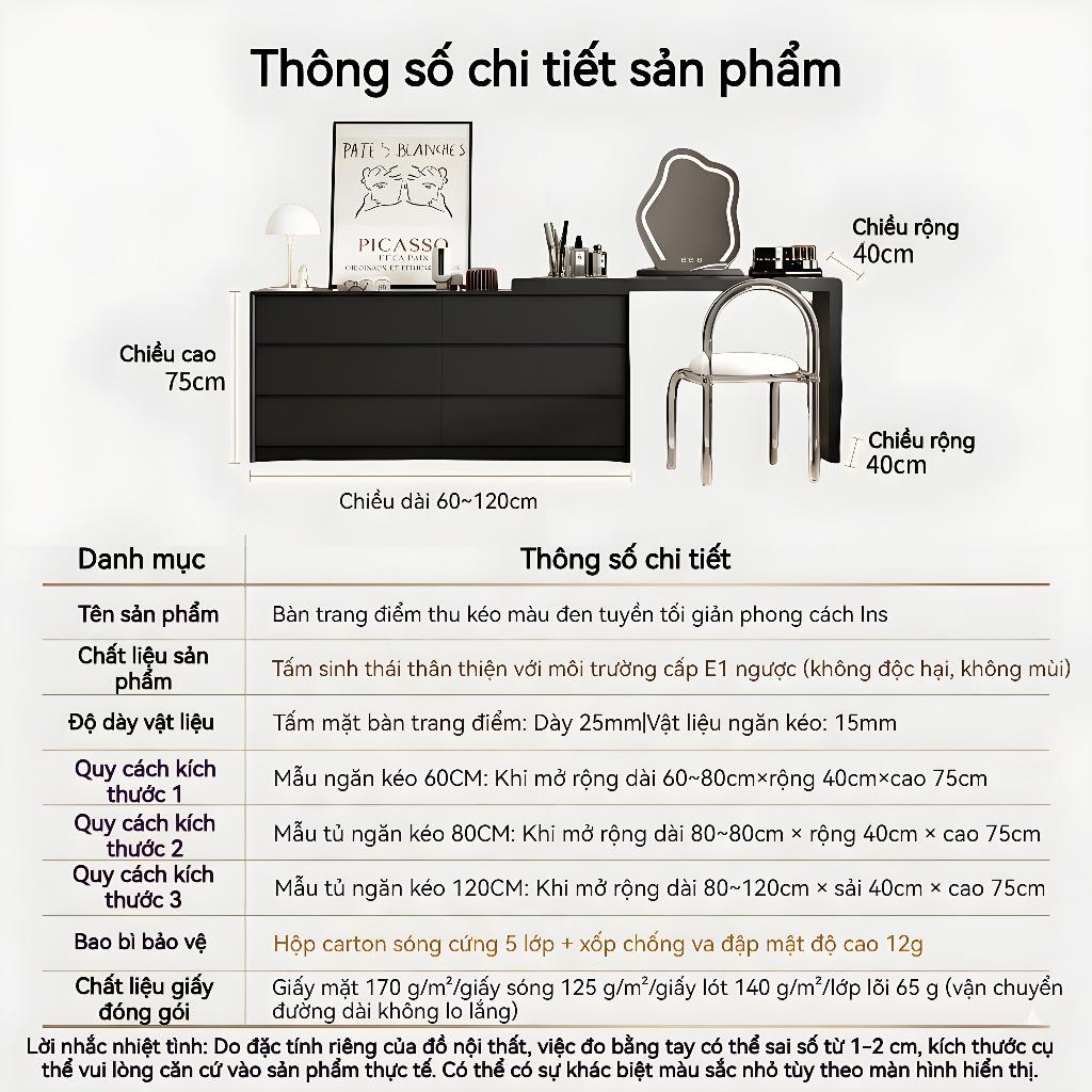 ALVIN Bàn trang điểm Có ngăn kéo Có thể mở rộng Linh hoạt Có sẵn  Sẵn sàng giao hàng | BigBuy360 - bigbuy360.vn