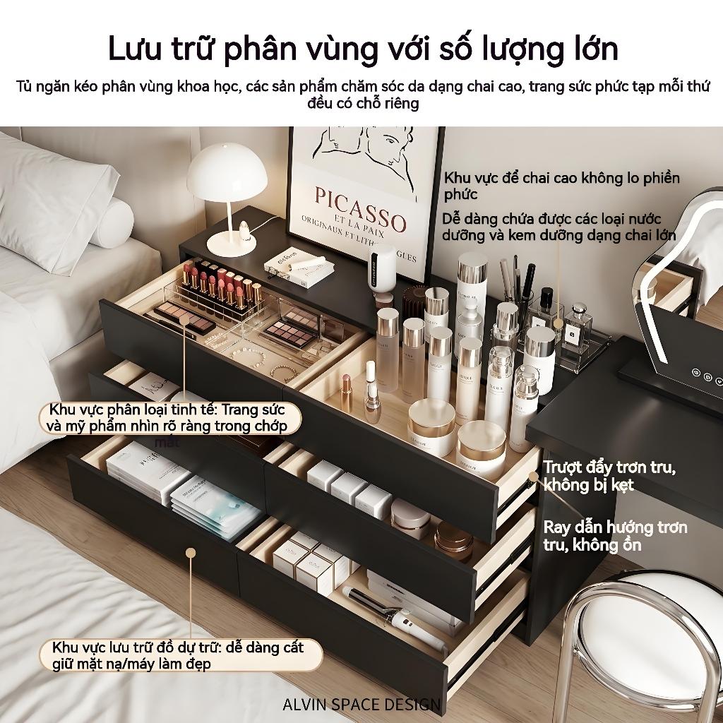 ALVIN Bàn trang điểm Có ngăn kéo Có thể mở rộng Linh hoạt Có sẵn  Sẵn sàng giao hàng | BigBuy360 - bigbuy360.vn