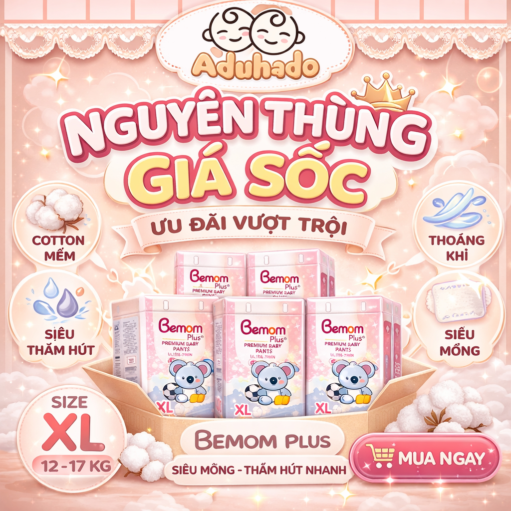 [ BEMOM ] 6 Bịch tã - bỉm bemom summer - bemom plus cho bé