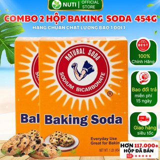 【COMBO 2 HỘP】Baking Soda Natural USA nhập khẩu Mỹ – Đa năng khử mùi, vệ sinh, làm bánh – 454g/hộp