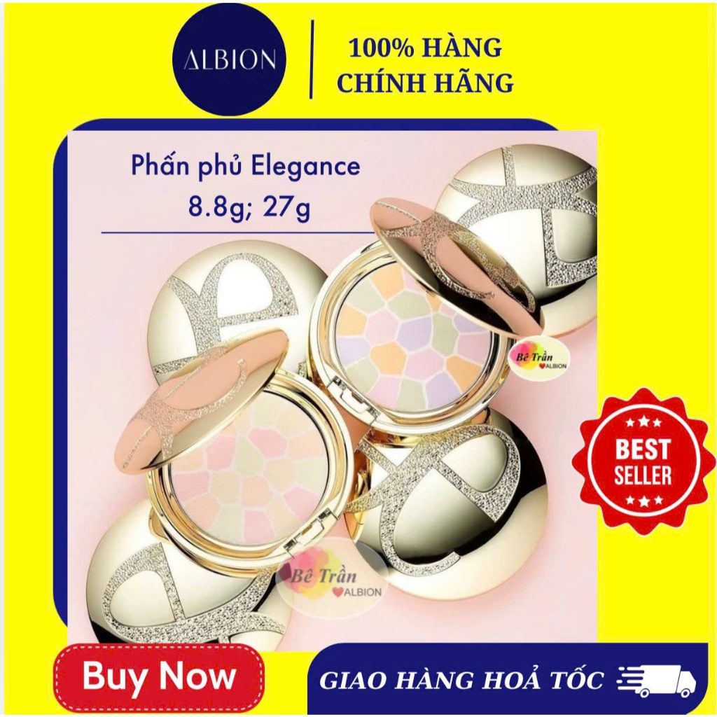 [Albion] Phấn Phủ Cao Cấp Elegance La Poudre Haute Nuance Luxueuse Nhật 8g, 27g chính hãng 100% (pic