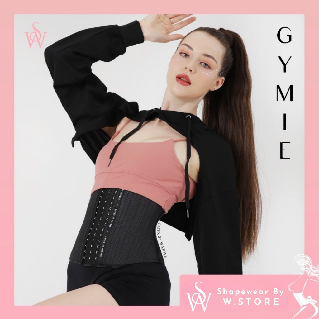 Gymie - Latex Lưới Thông Hơi - Đai Gen Nịt Bụng Latex Chuẩn 25 Xương Latex By WSTORE Chính Hãng - Gi