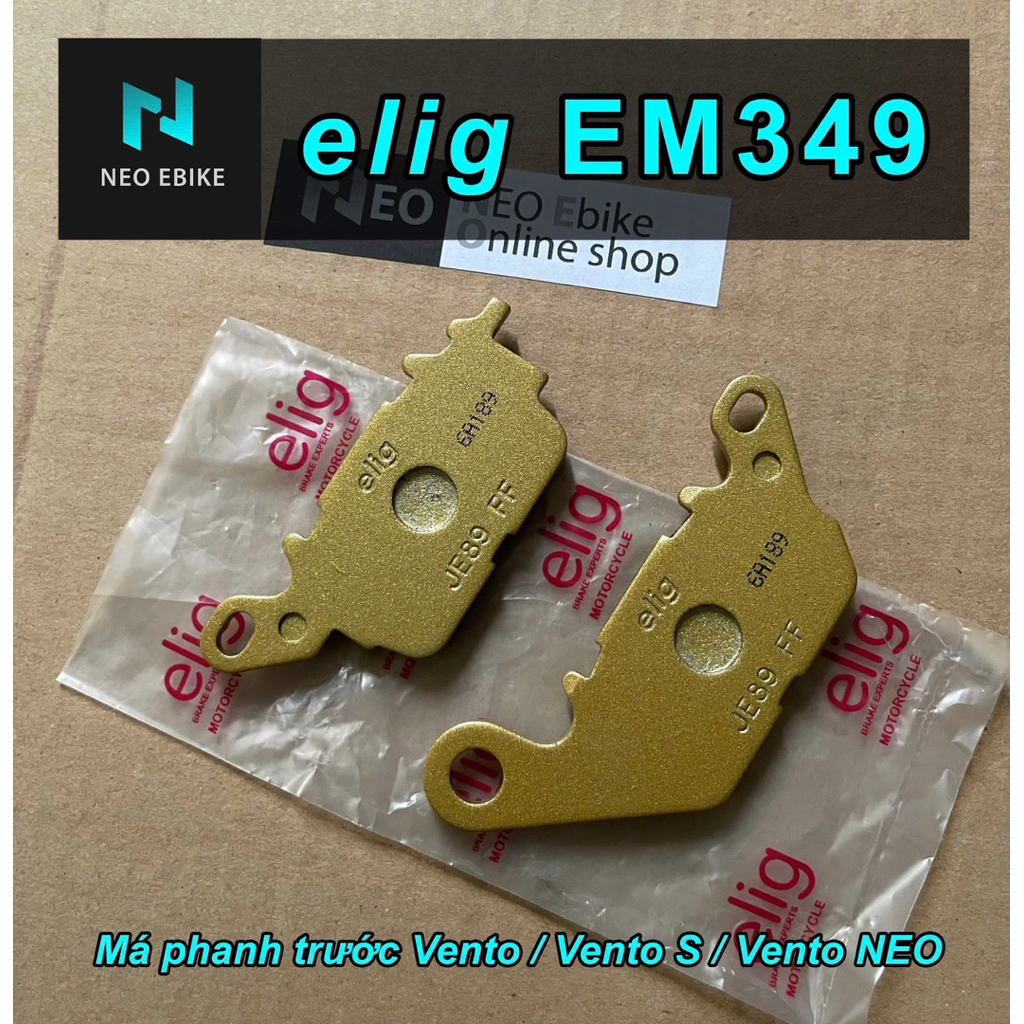 Má phanh elig EM349 cho heo trước xe máy điện Vinfast Vento / Vento S / Vento Neo