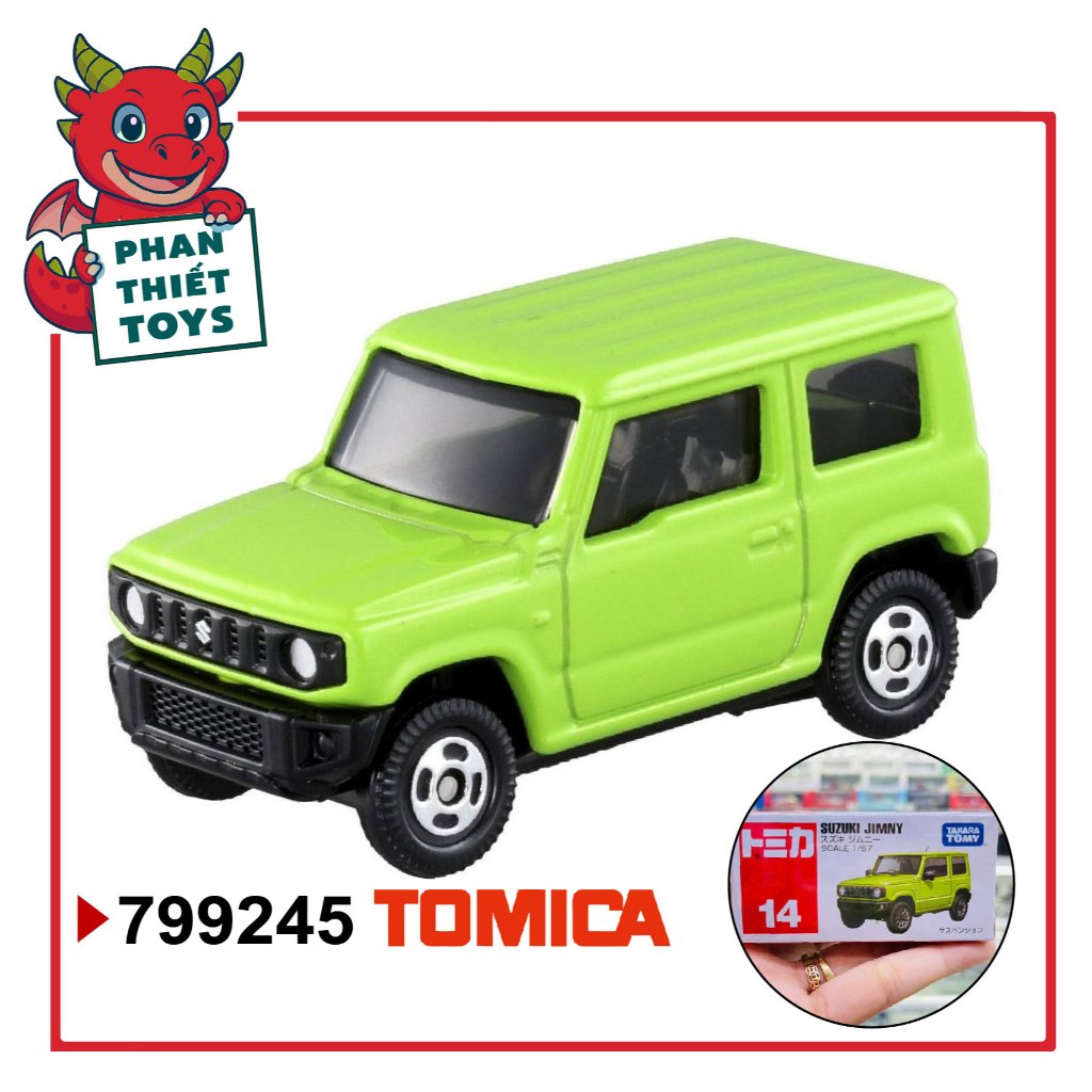 Mô hình xe Suzuki Jimny green No.14 tỉ lệ 1:57 Tomica 799245